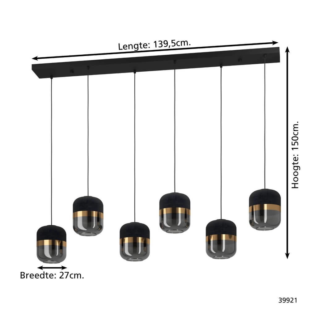 Lampe de table à manger chic Sinsiga 5 lumières Stars of Light 9002759399214