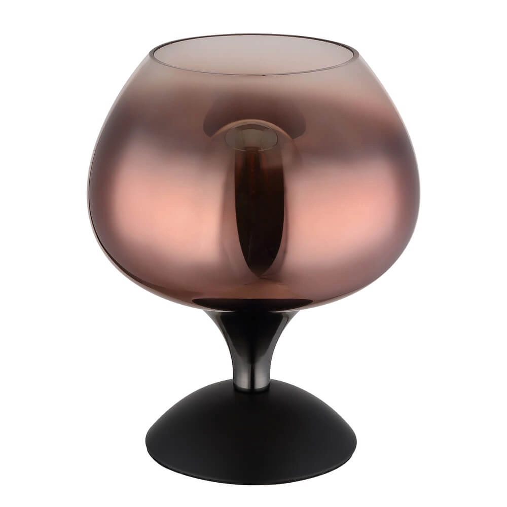 Lampe de table noire Maxy avec verre rouge Ø 15cm Globo 9007371462148