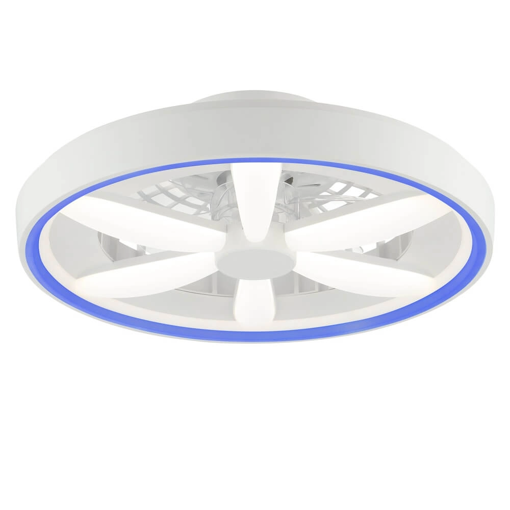 Ventilateur de plafond blanc Gaiano avec lampe RGB Brilliant 4004353455704