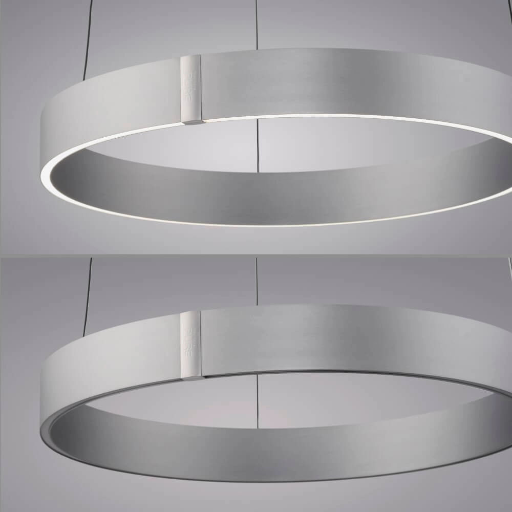 Lampe suspendue ronde Pure E-Clipse aluminium Ø 50cm Paul Neuhaus 4012248372333