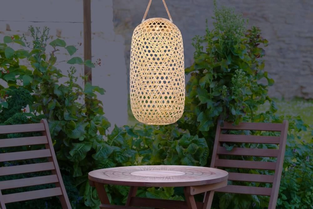 Lampe de table en rotin Salor sur l'énergie solaire Globo 9007371390991