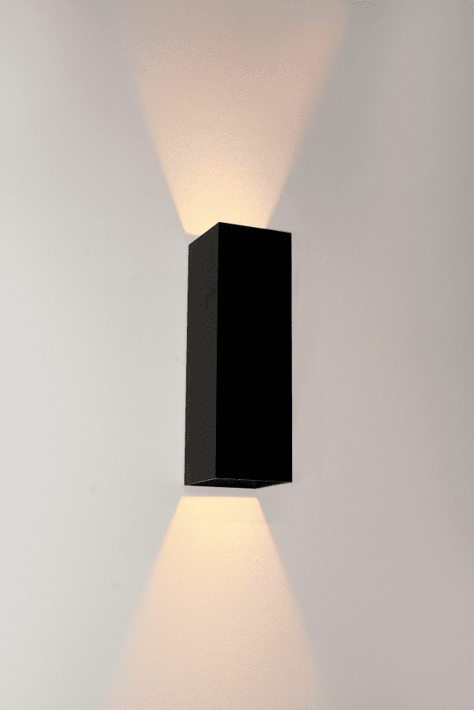 spot mural led Vegas250 Up - Down 2x4w - 2700K - 25cm noir