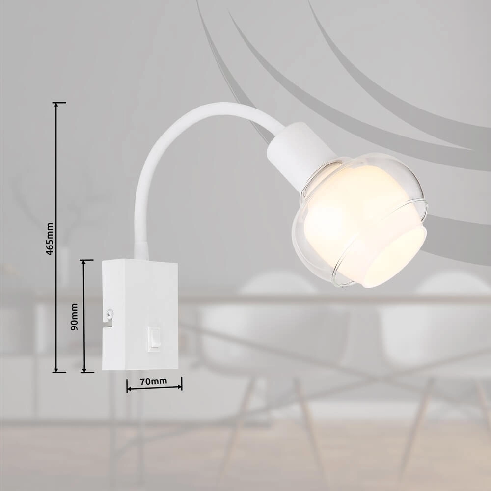 Applique murale blanche Tokki Cheville Bow Globo 9007371446056