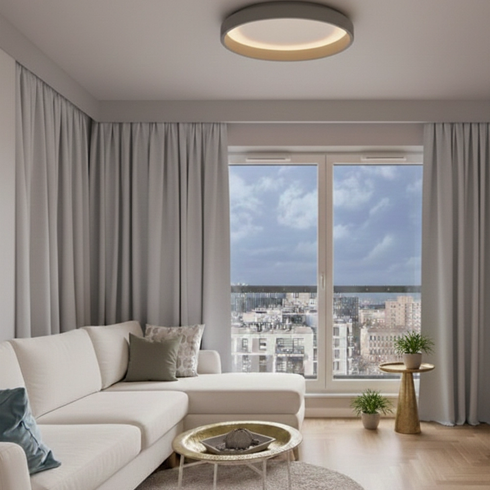 Plafonnier Albi gris Ø 61cm