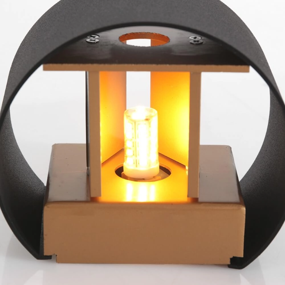 Spot mural rond noir Muro haut et bas Steinhauer 8712746152616