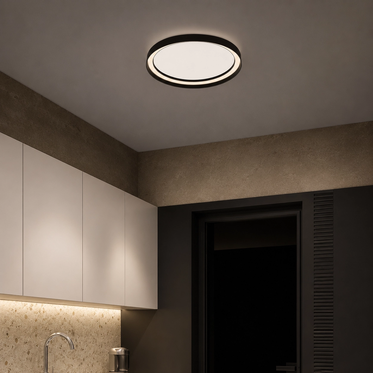 Plafonnier design Ormi Ø 45cm noir