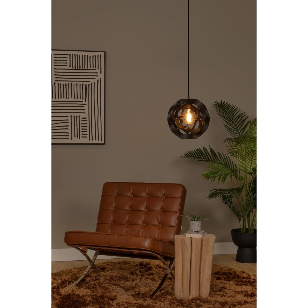 Lampe pendante unique Hannelore Ø 30cm noir Lucide 5411212106223