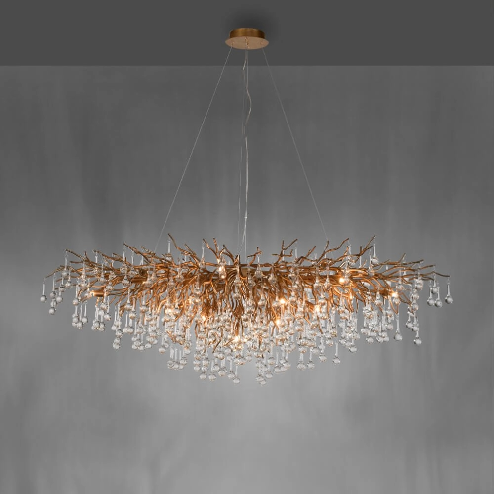 Grand lustre Icicle laiton antique Paul Neuhaus 4012248332917