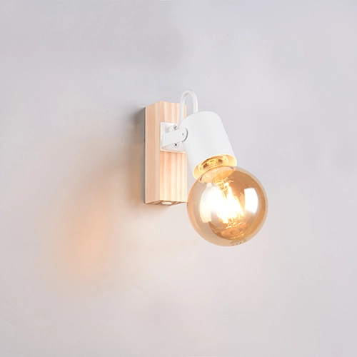 Lampe de plafond Lynar Blanc avec du bois Trio 4017807670707