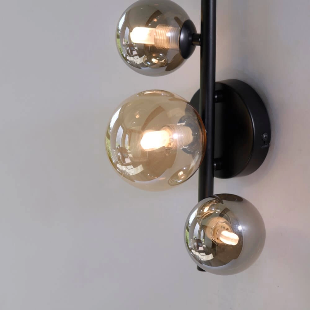 Applique noire Popsicle 3 lumières Paul Neuhaus 4012248375501