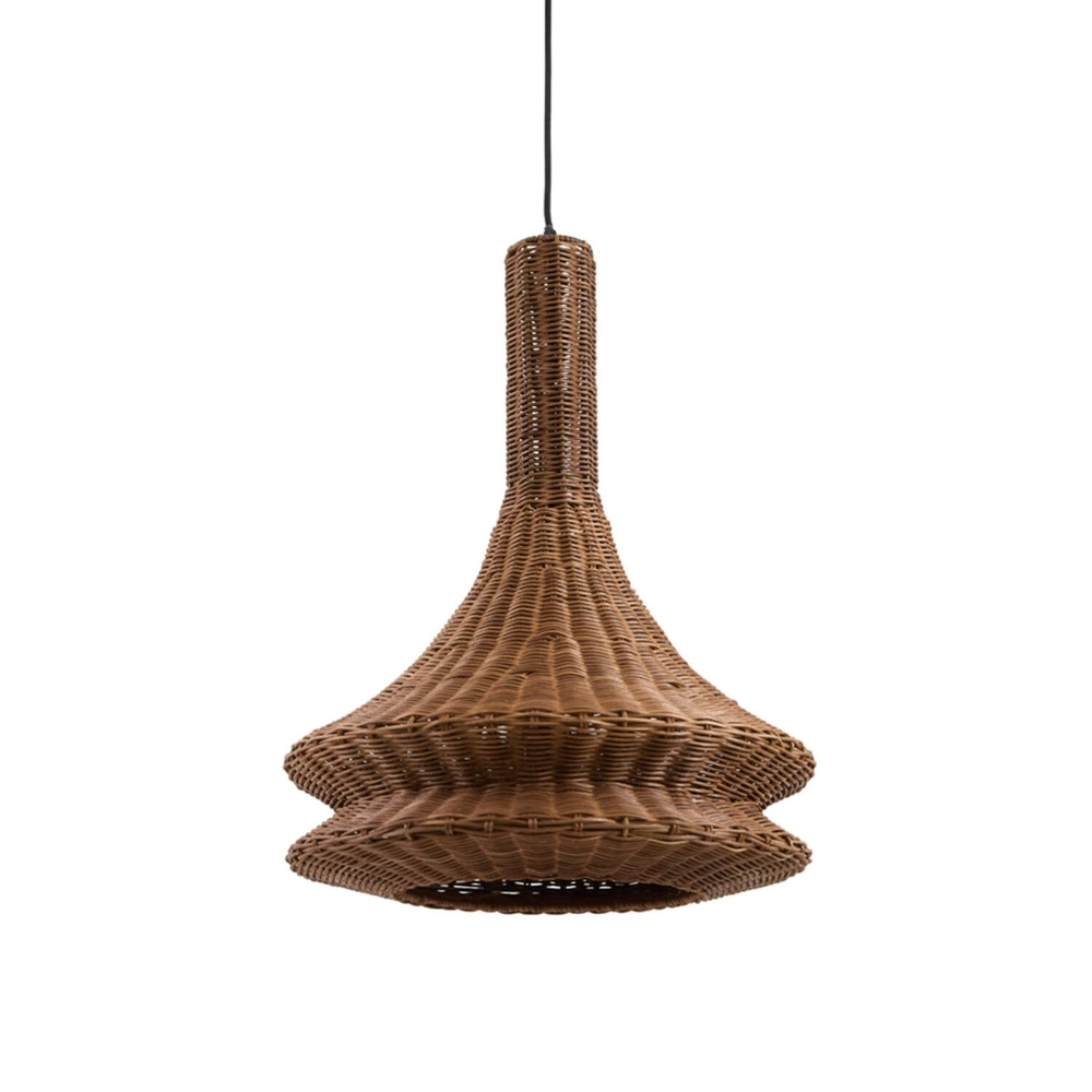 Lampe pendante en rotin Nemzor Ø 42,5cm marron