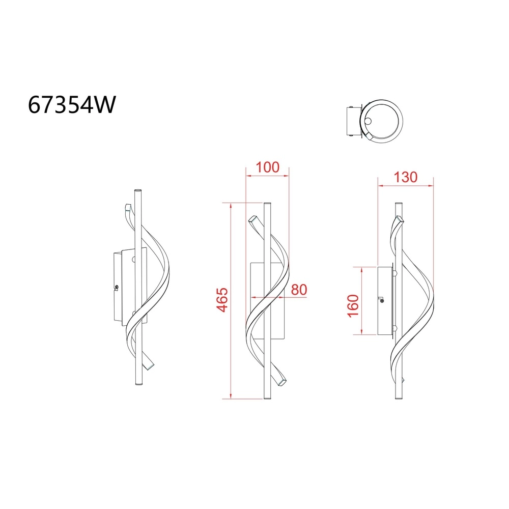 Lampe murale de conception Watkins Noir Globo 9007371525751