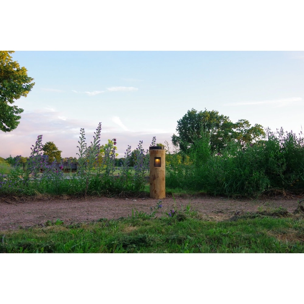 Éclairage solaire en bois Piatto Châtaignier - 65 cm - 2700 000 km Timberlab 8716803514034