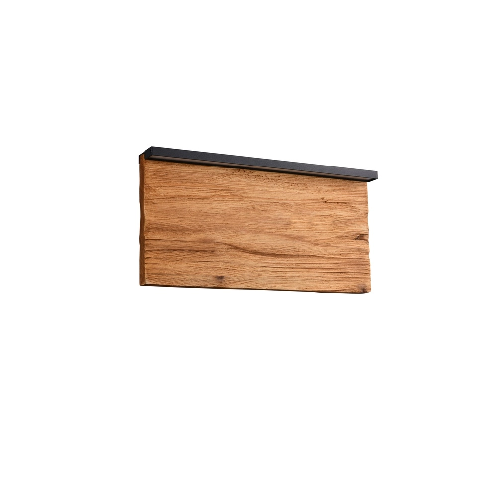 Applique murale design Kalea noir avec bois 30cm Trio 4017807661392