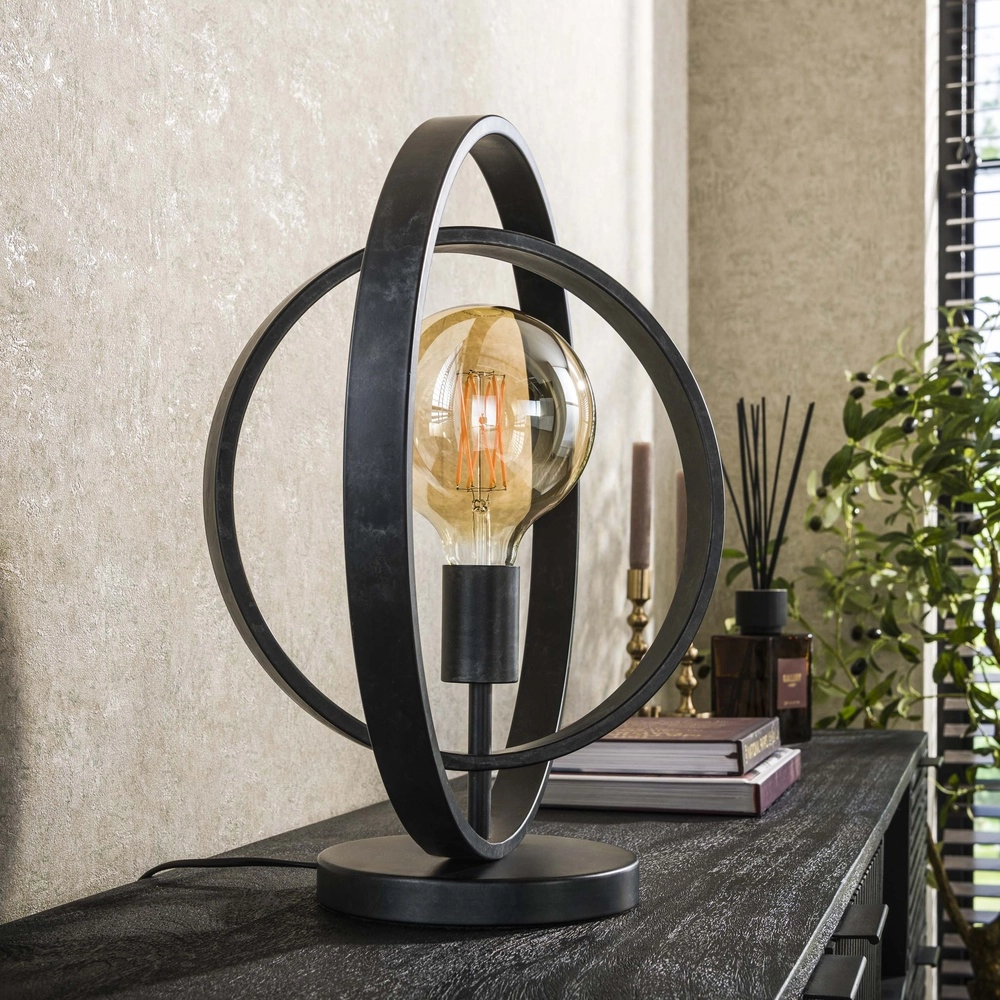 Lampe de table au charbon Turn 1x E27 - Ø 40cm Lyora 8716803513068