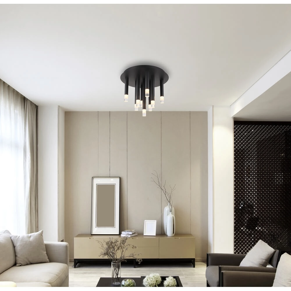 Plafonnier design Ryan 9 lumières noir Globo 9007371484058