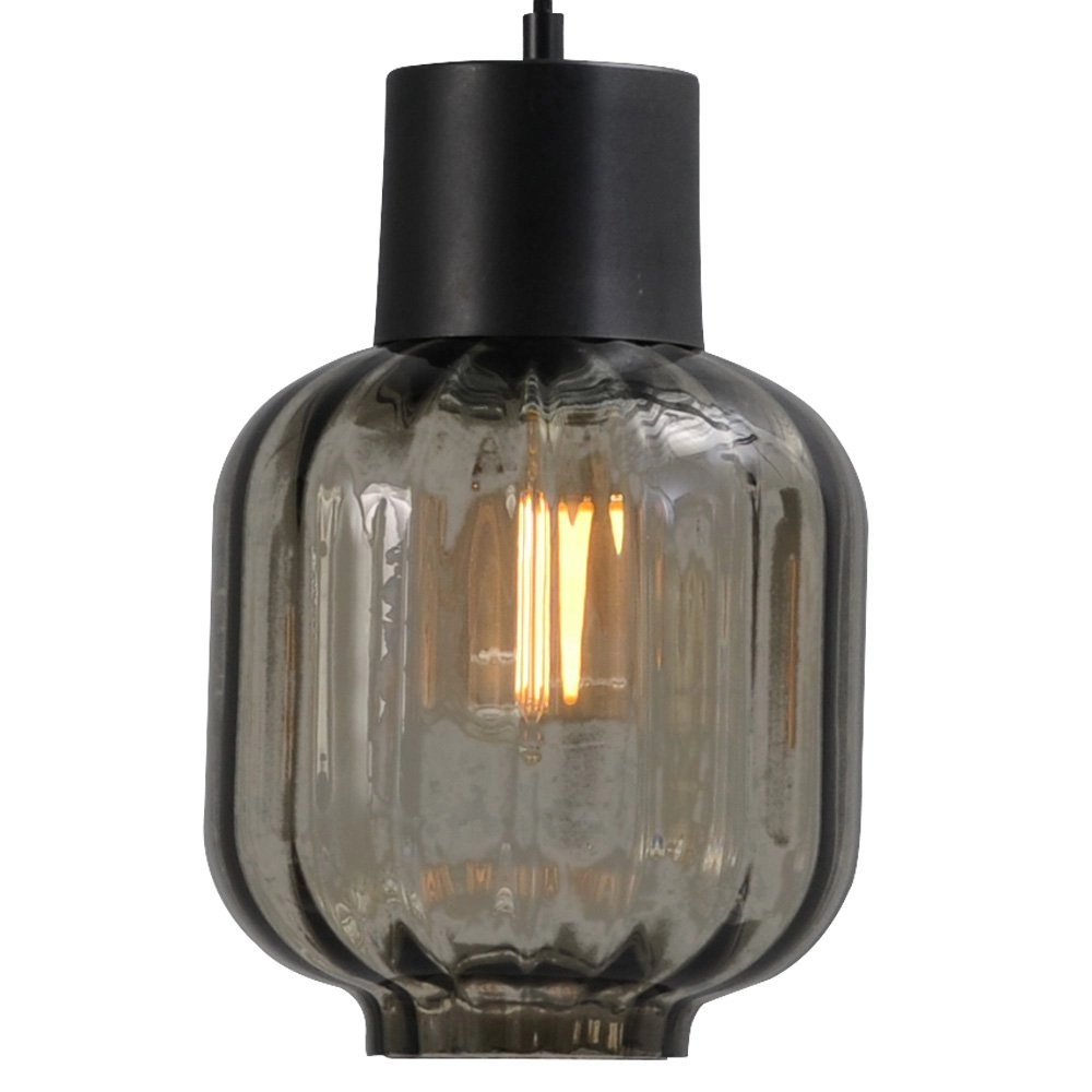 Lampe de salle à manger Lett lll 28 3 lumières avec verres fumés Masterlight 8718121181530