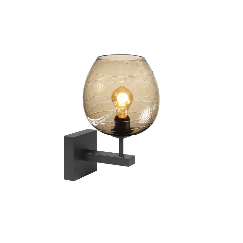 Applique murale Fantasy noir avec verre doré