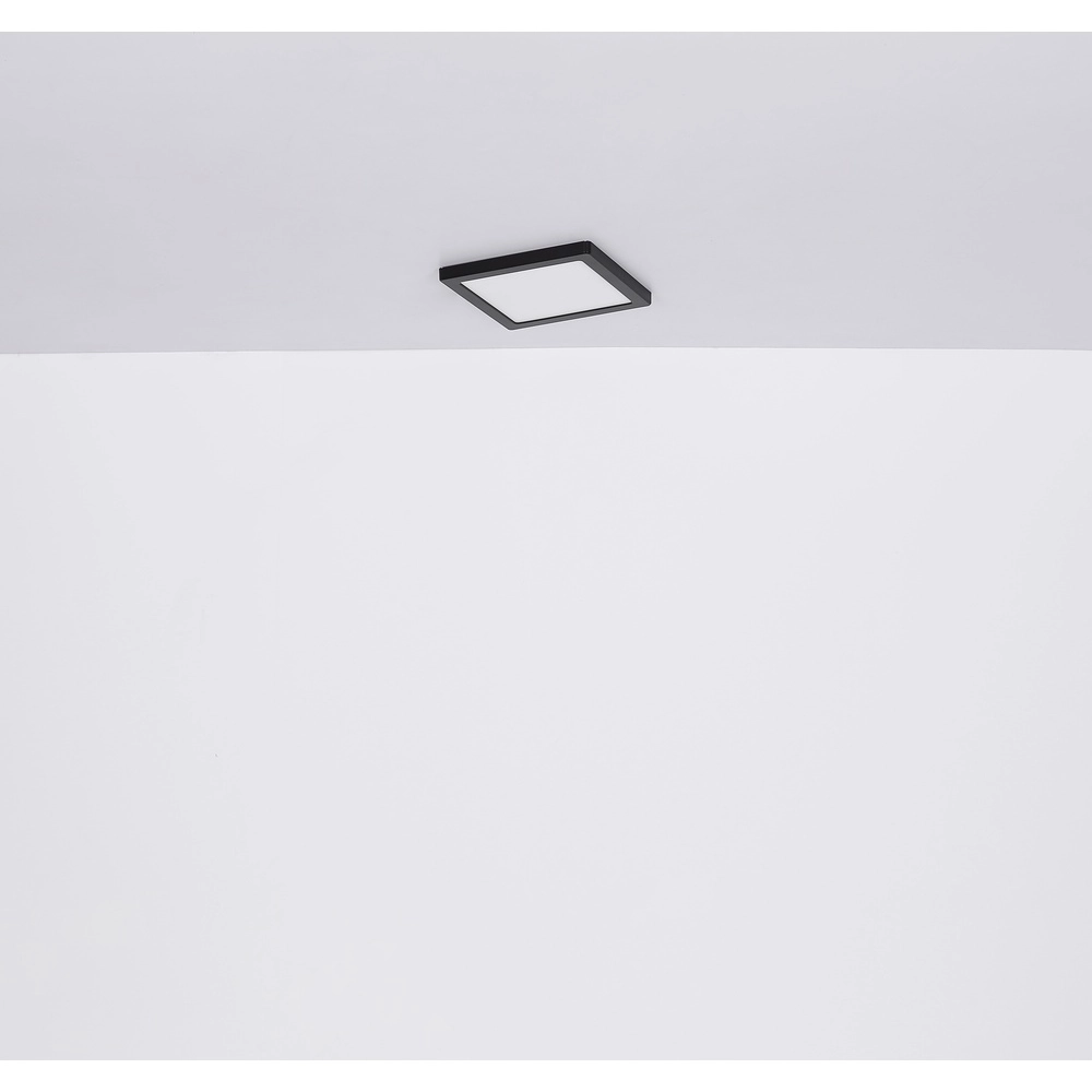 Conception de plafonds Lasse Carré noir 16,7 cm Globo 9007371439898