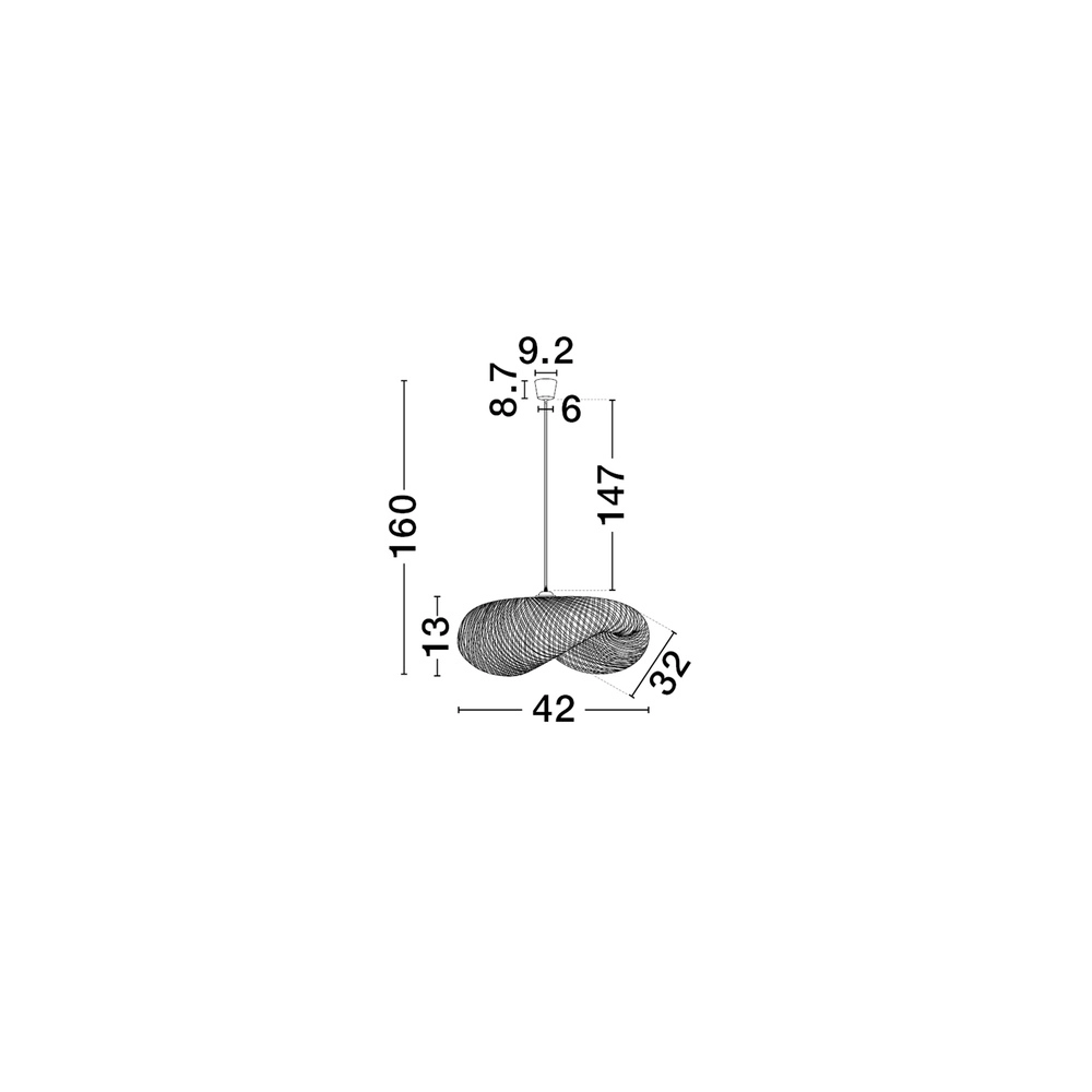 Suspension en bambou Adaline 42 cm Lyora 5212017465610