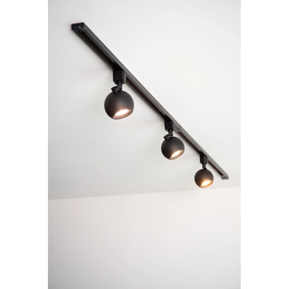 Spot ferroviaire Track Favori Noir monophasé Lucide 5411212093349