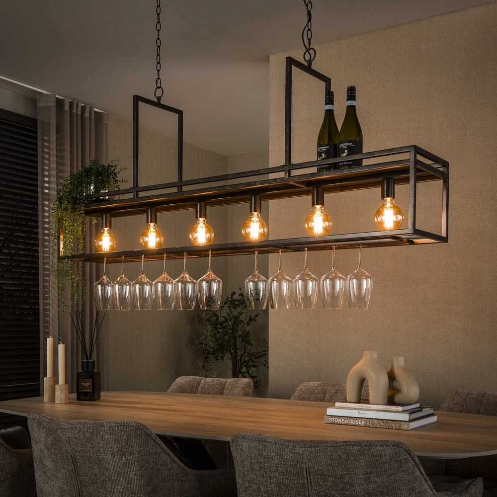 Lampe suspendue pour îlot de cuisine Decorate 160 cm - Brun urbain