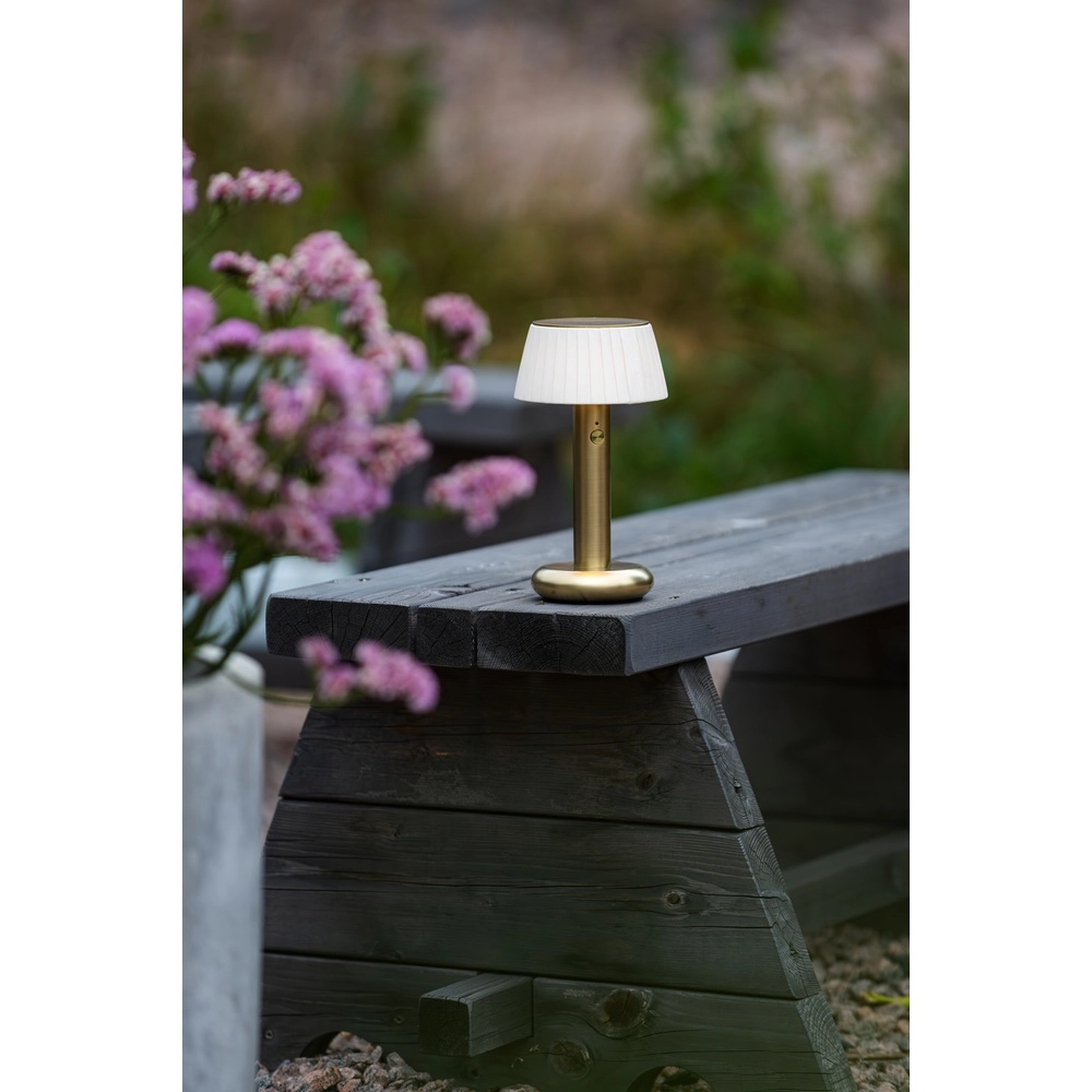 Lampe de table dorée Grasse Rechargeable KonstSmide 7318300030416