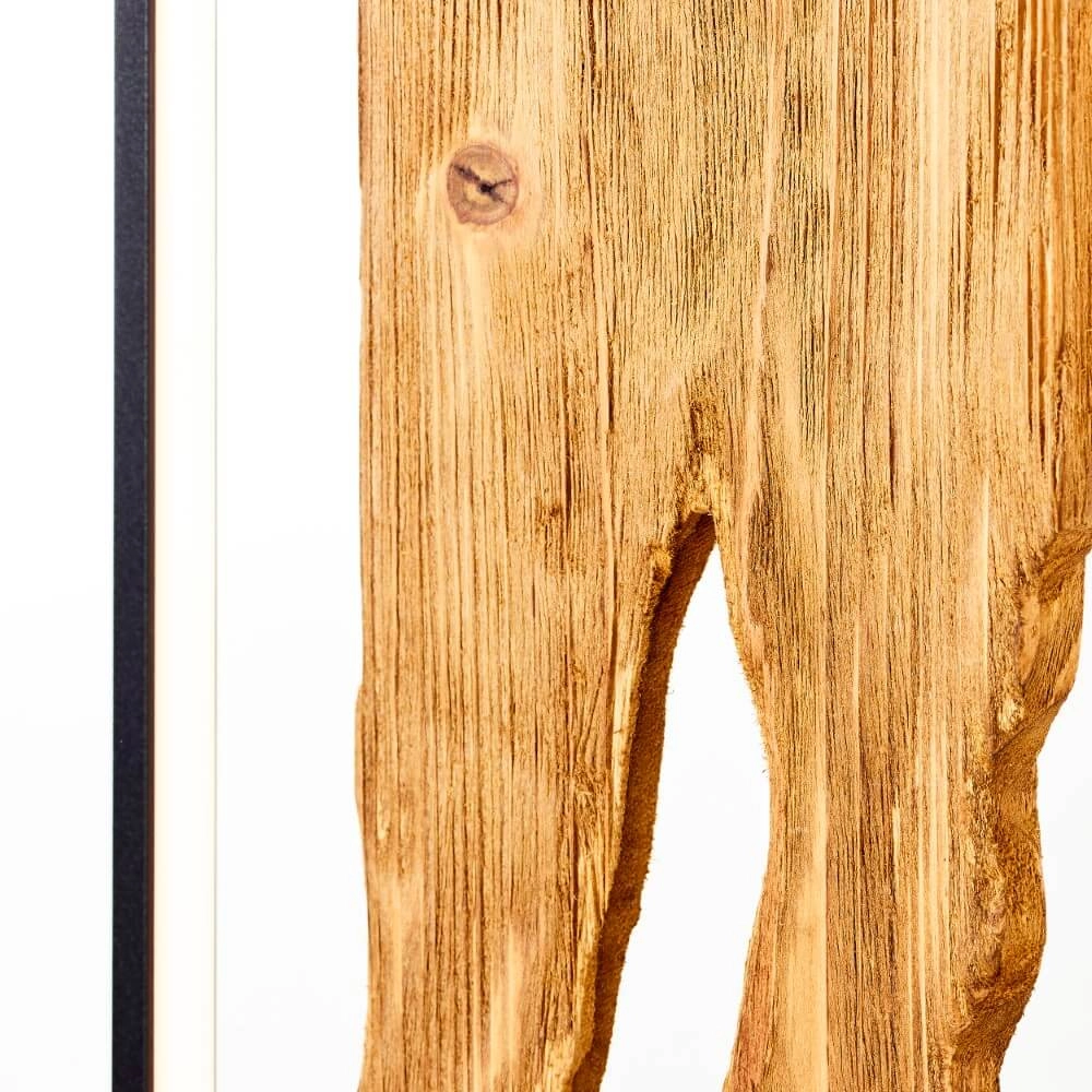 Lampe sur pied LED Chaumont avec du bois Brilliant 4004353411809