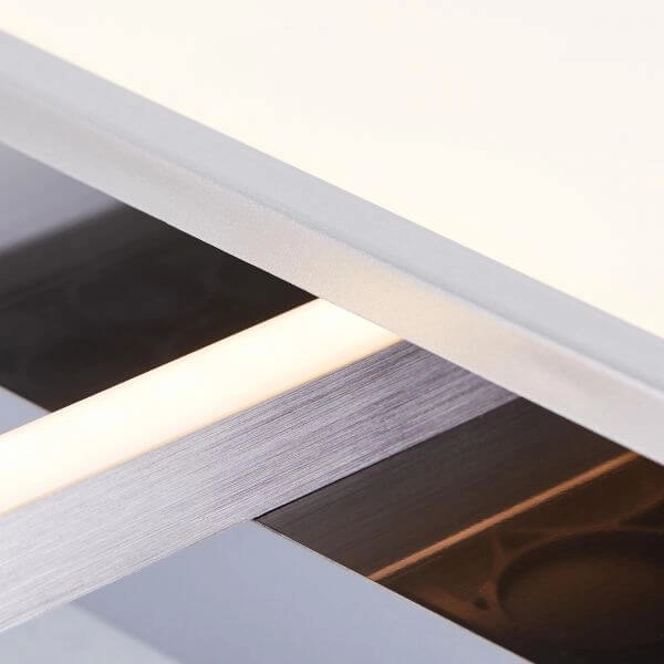 Plafonnier Zelia 3 compartiments 51cm inox Brilliant 4004353390609