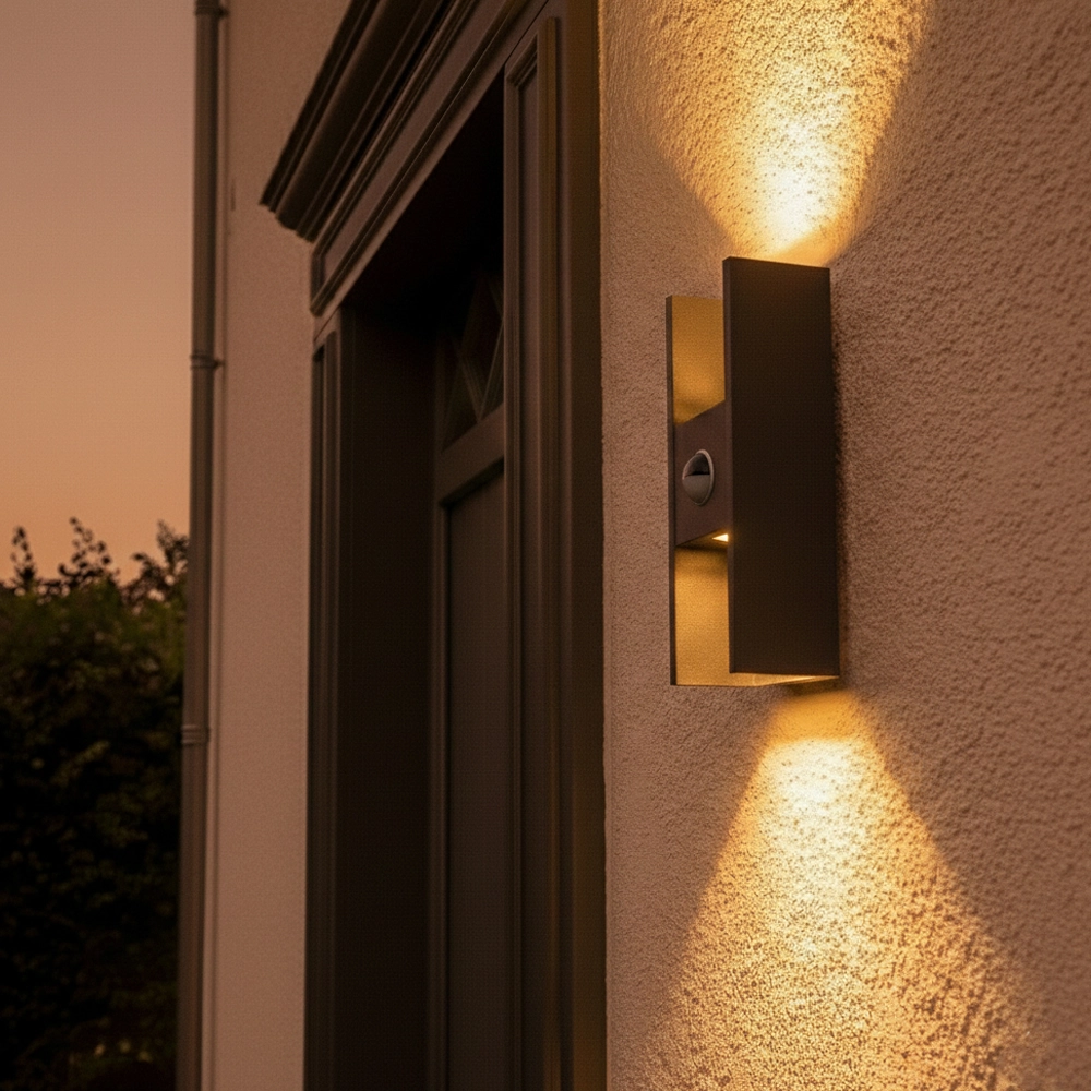 Spot mural Flatt Noir avec capteur SLV 4024163306461