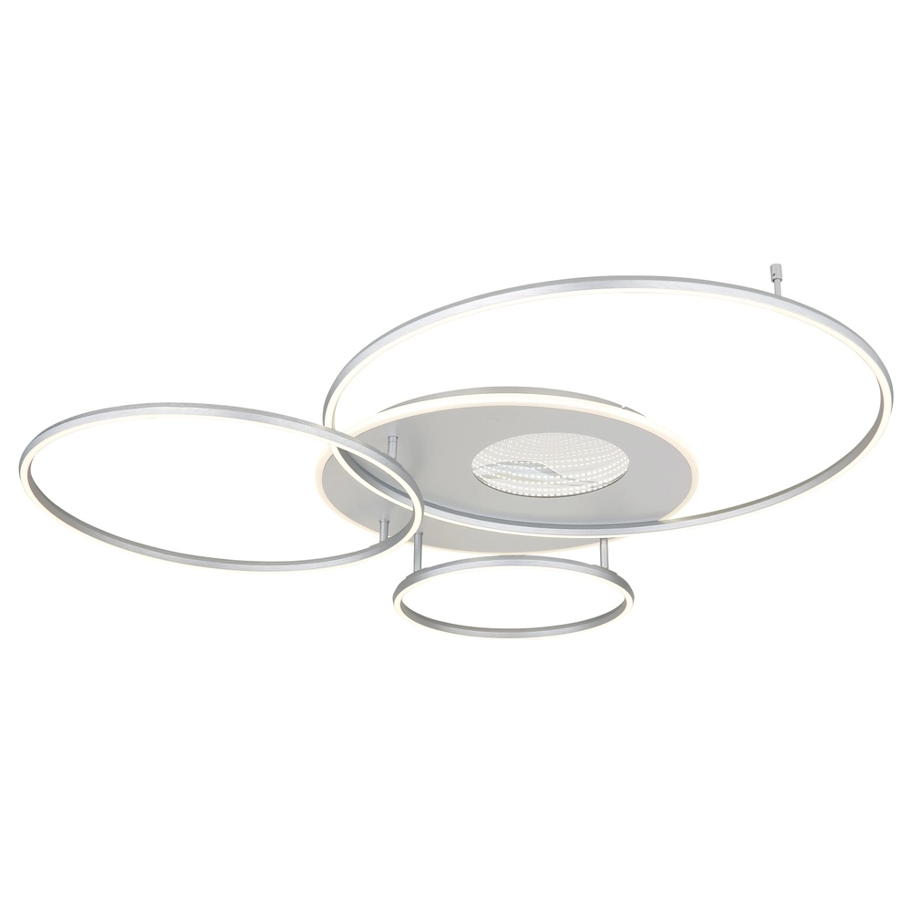 Lampe de plafond Invertina Gris argenté 126 cm
