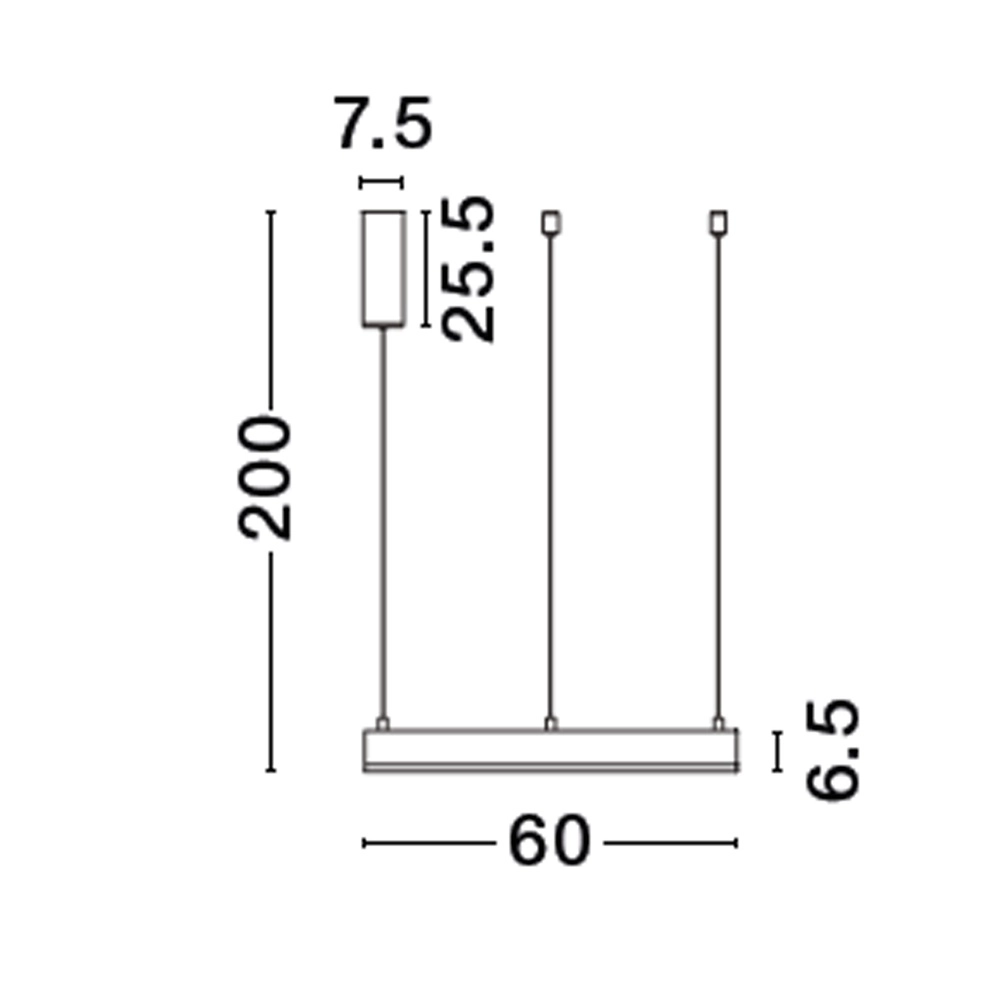 Suspension Motif noir Ø 60cm 2700-6500K Lyora 5212017443632