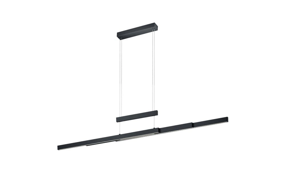 Lampe suspendue réglable Trajan noir mat