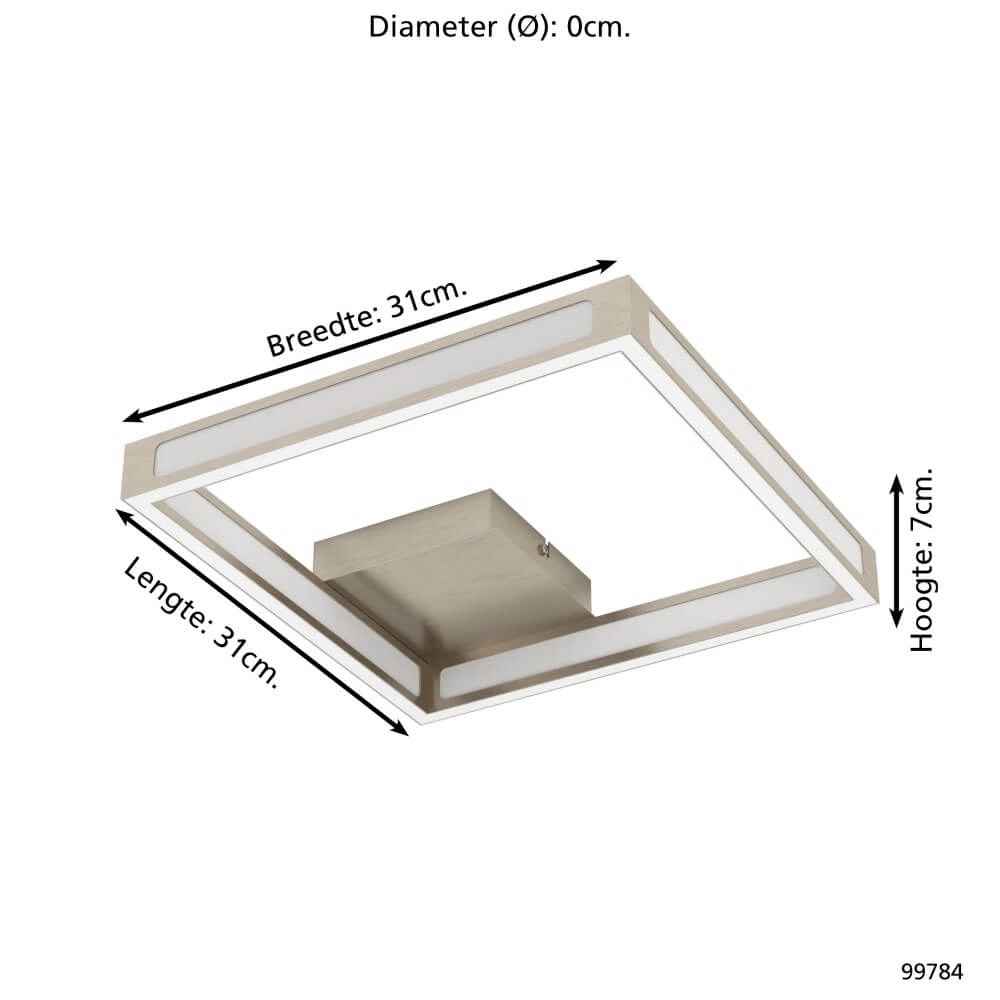 Plafonnier LED Altaflor Acier inoxydable Eglo 9002759997847