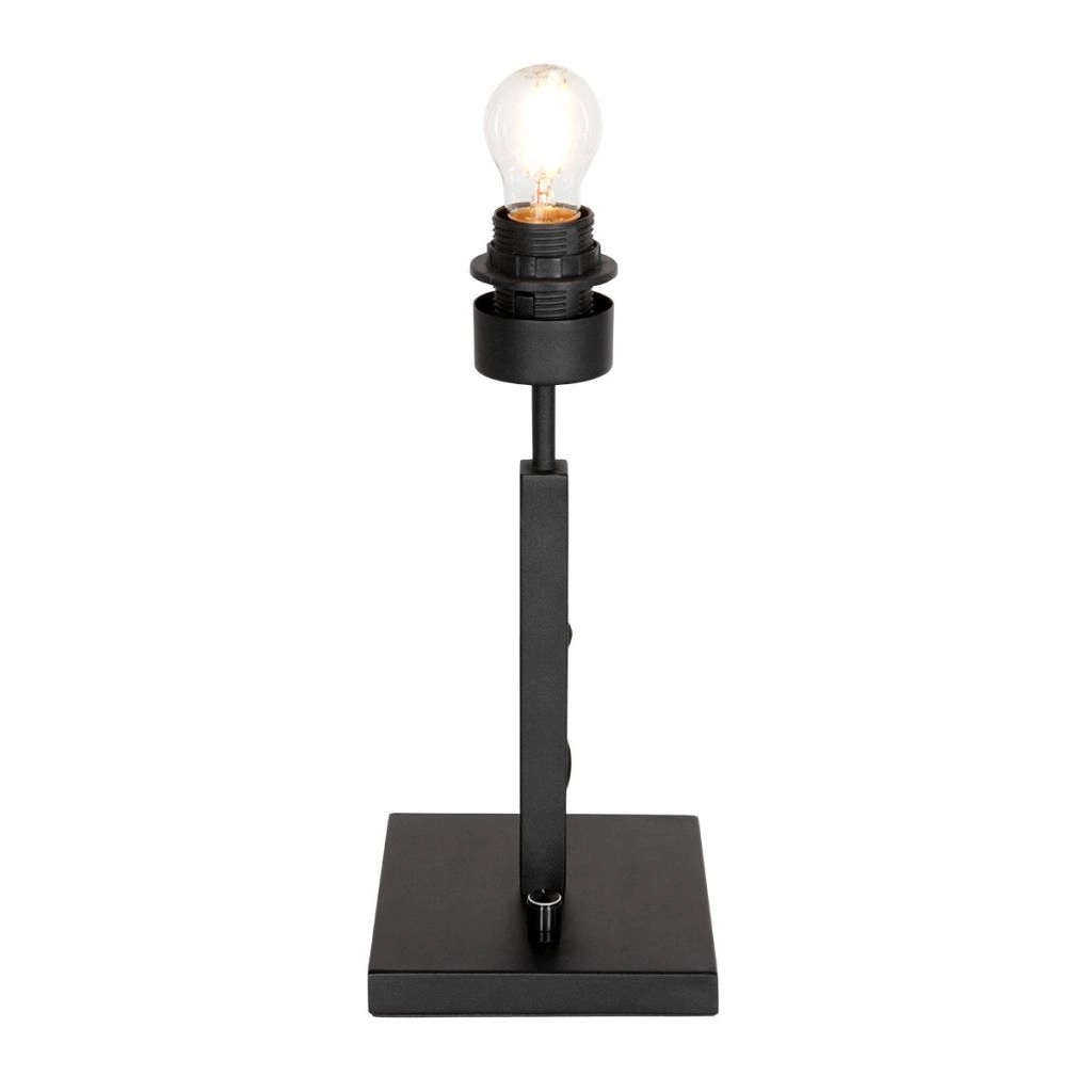 Lampe de table noire Stang avec un chapeau en liège Ø20cm Steinhauer 8712746180541