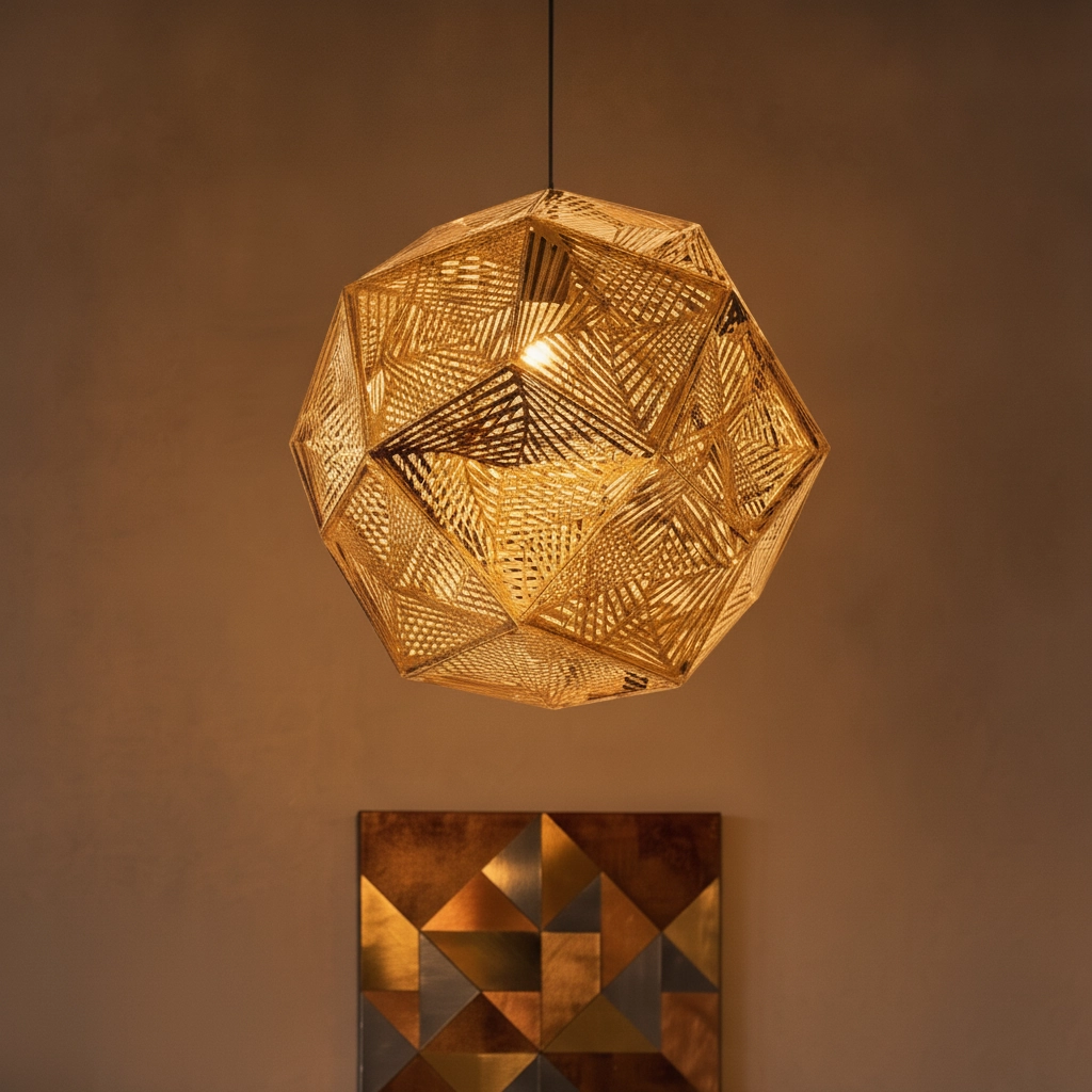 Suspension design Foggia Ø 32cm doré