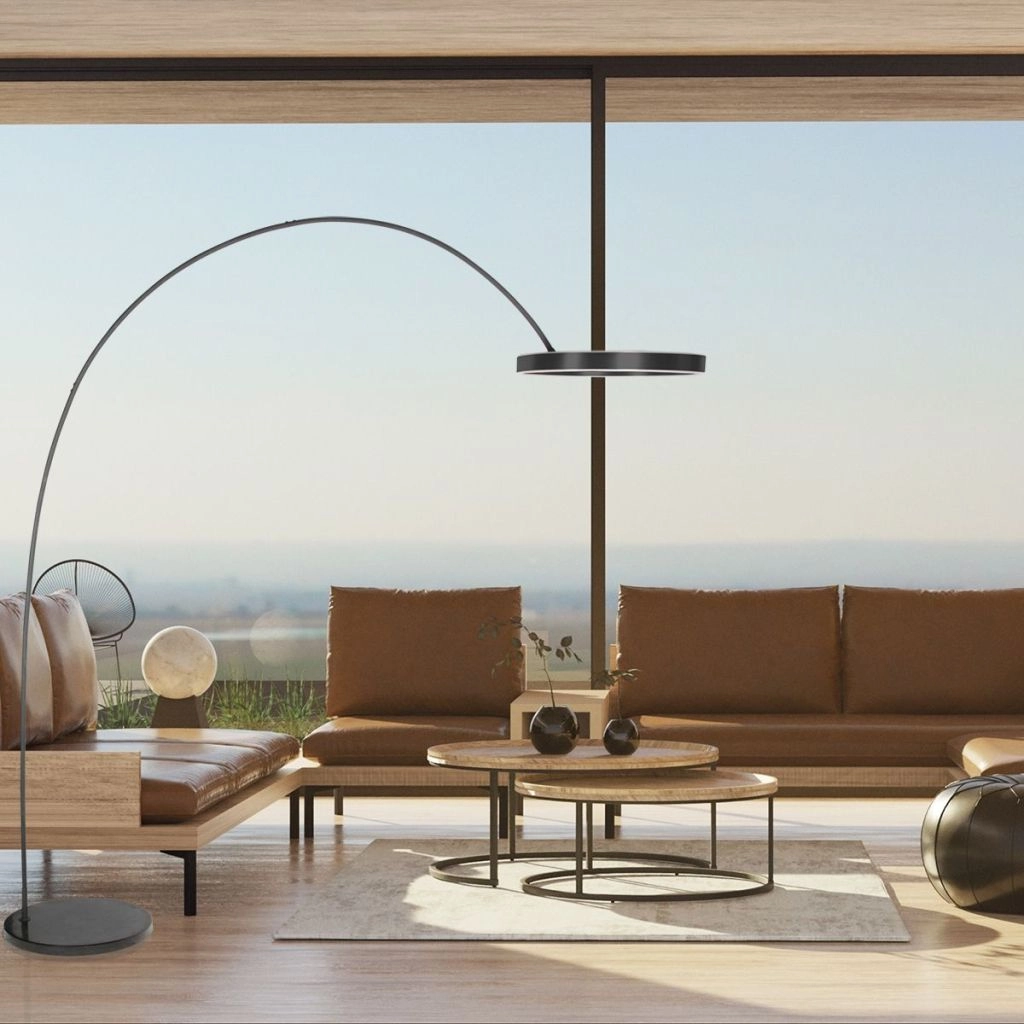 Lampe à arc moderne Luna-Arc Noir Steinhauer 8712746180190