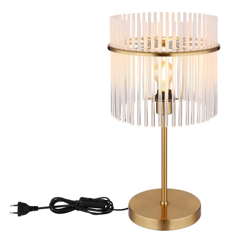 Lampe de table dorée Gorley avec verre Ø 30cm Globo 9007371475018