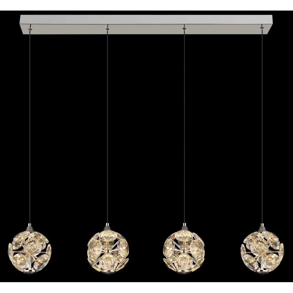 Lampe suspendue à 4 lumières Virina Chrome Globo 9007371481255