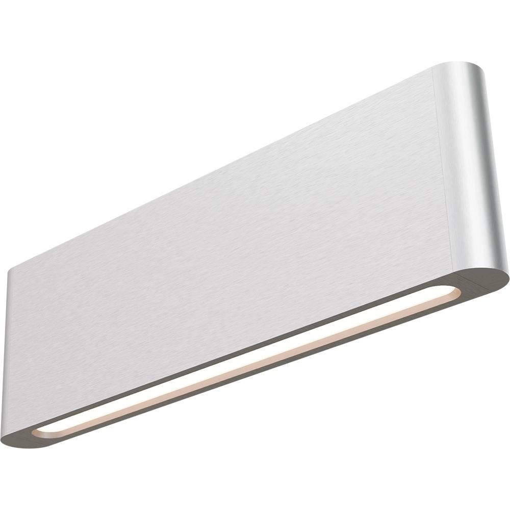 Spot mural moderne Atina 34cm nickel mat