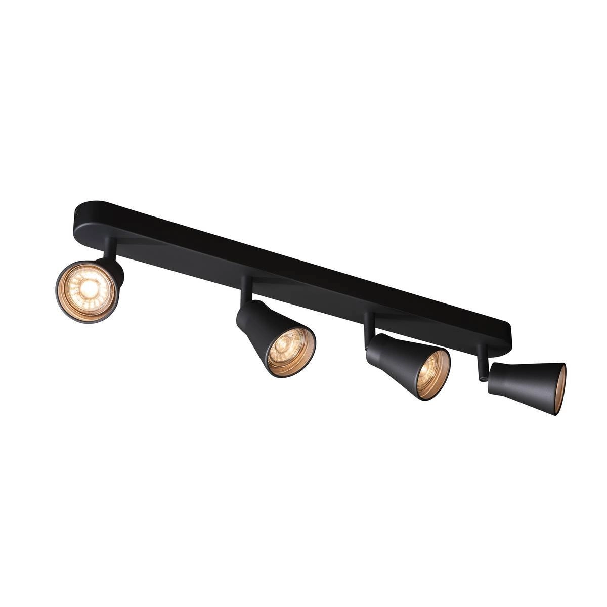 Spot de plafond Avo 4 lumières noir