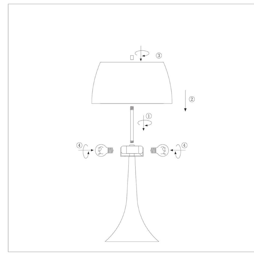 Lampe de table Ancilla 30cm gris métallisé Steinhauer 8712746043716