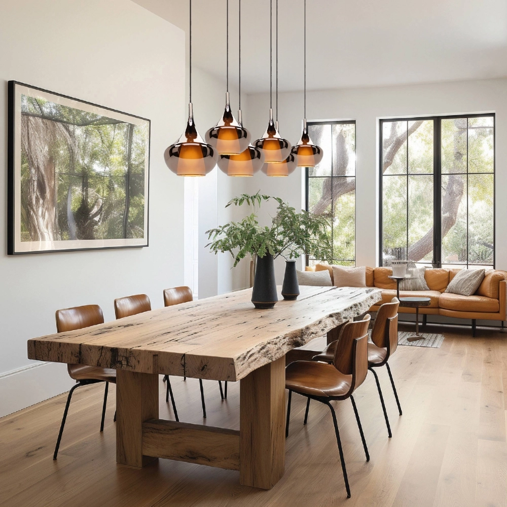 Design pendant lamp Almoster straight 6-light Stars of Light 9008606354078