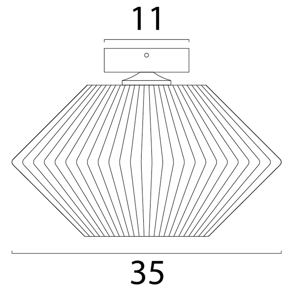 Lampe de plafond Japandi Bicono Ø 35 cm Masterlight 8718121344782