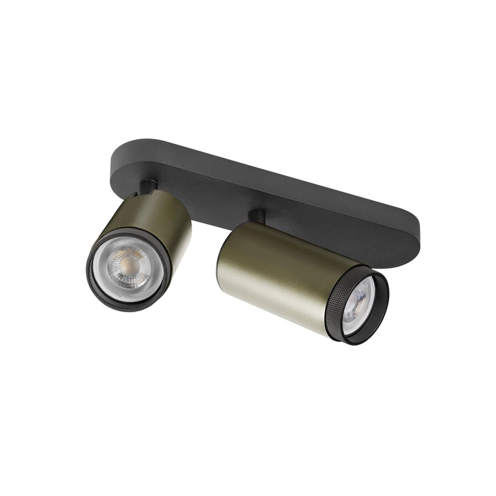 Spot monté en surface Grip! L Bronze à 2 lumières avec anneau noir SLV 4024163304382