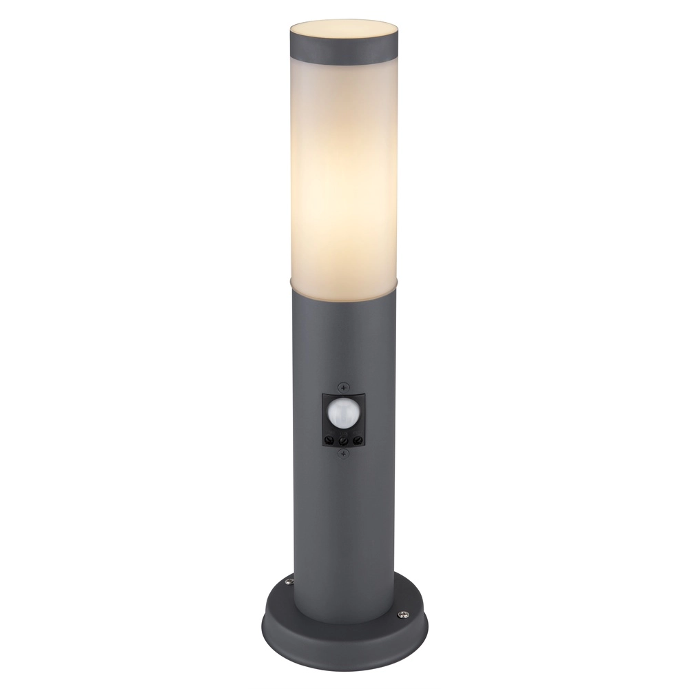 Lampe de jardin Boston anthracite avec blanc et capteur