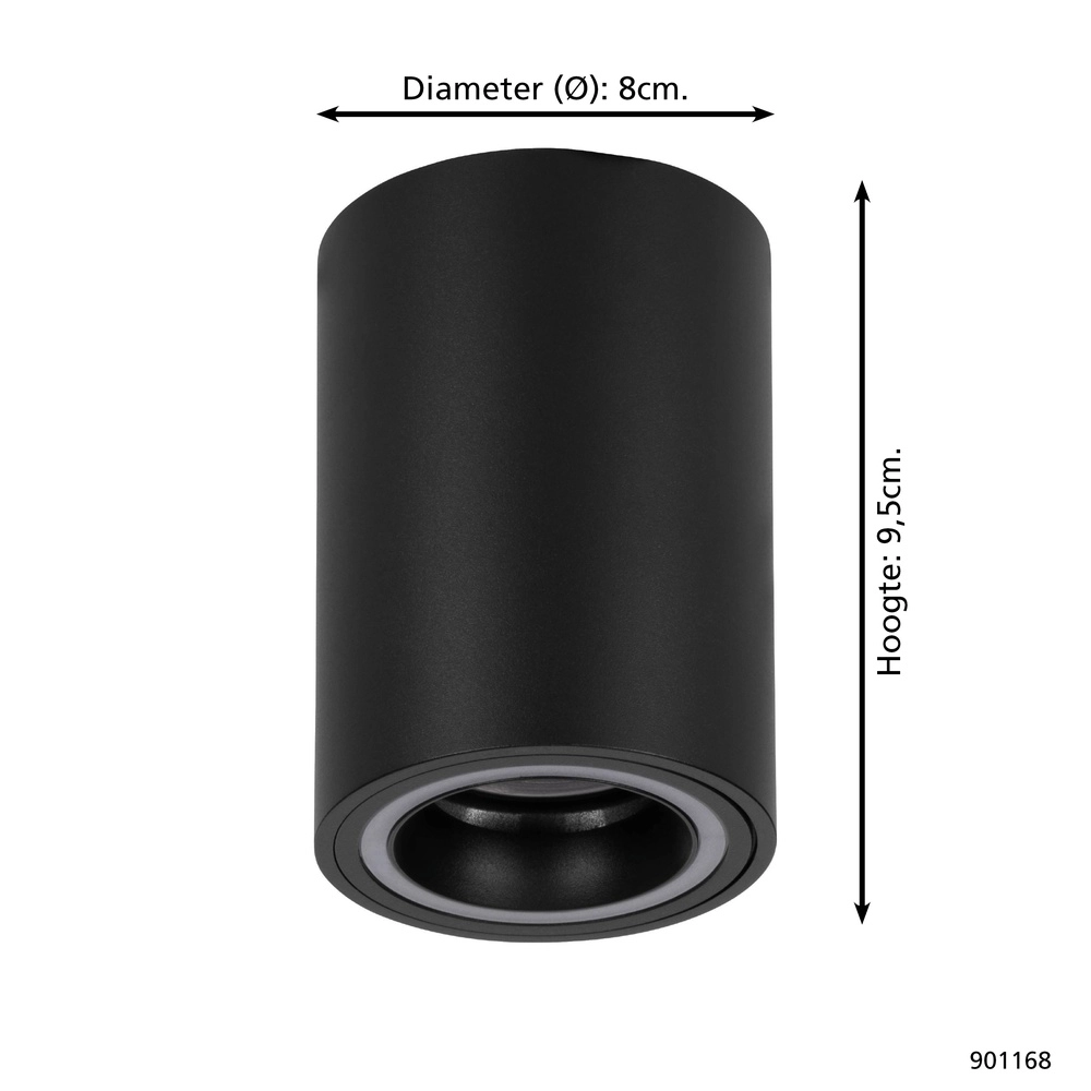 Spot Zigbee monté en surface Carosso-Z Noir