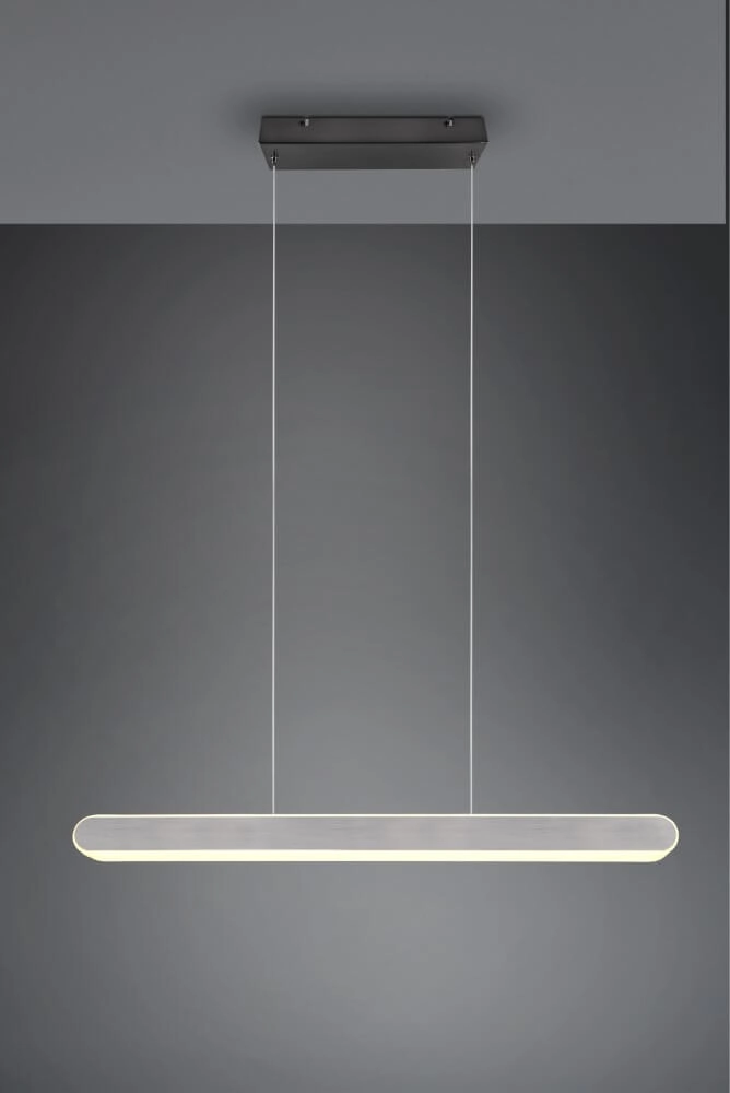 Lampe suspendue Helios 130cm gris Trio 4017807577822