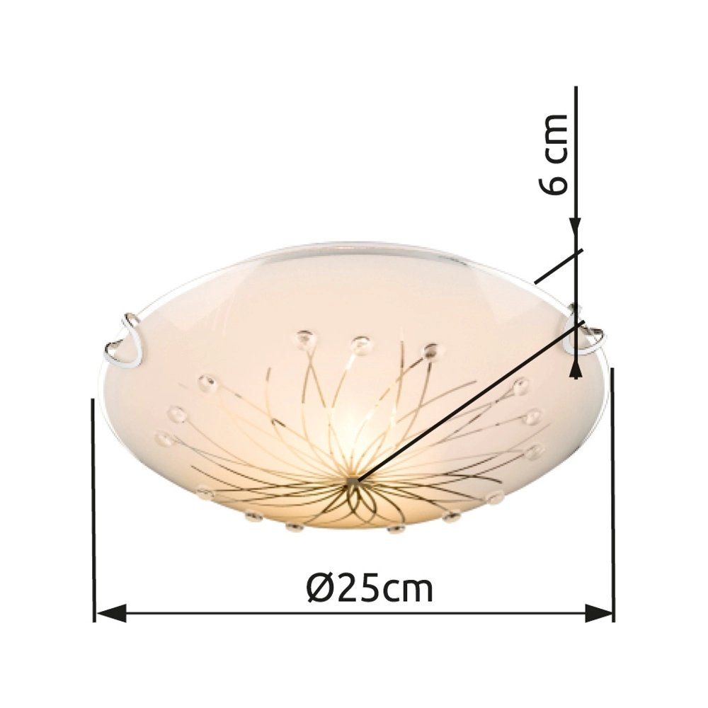 Éclairage de plafond Calimero I blanc Ø 25cm Globo 9007371332274
