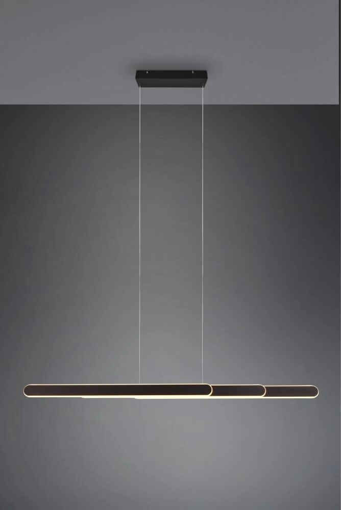 Lampe suspendue Helios 130cm noir Trio 4017807577839
